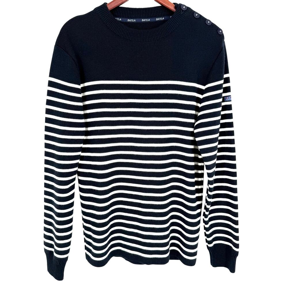 BALETA Womens Sz XL MERINO WOOL Nautical Anchorage Sailing Sweater Shirt Top